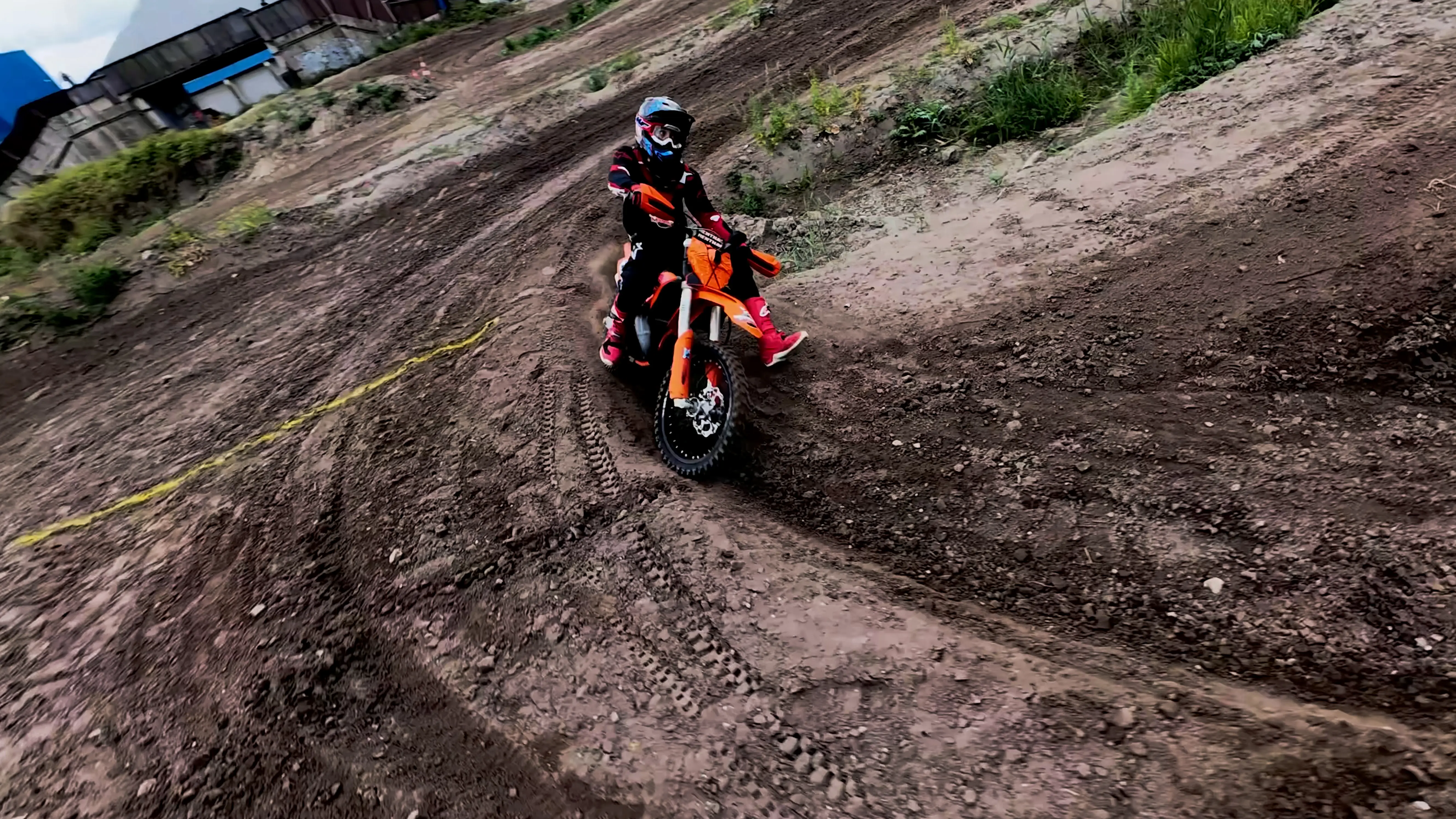 FPV drone actie-opname motocross autocross